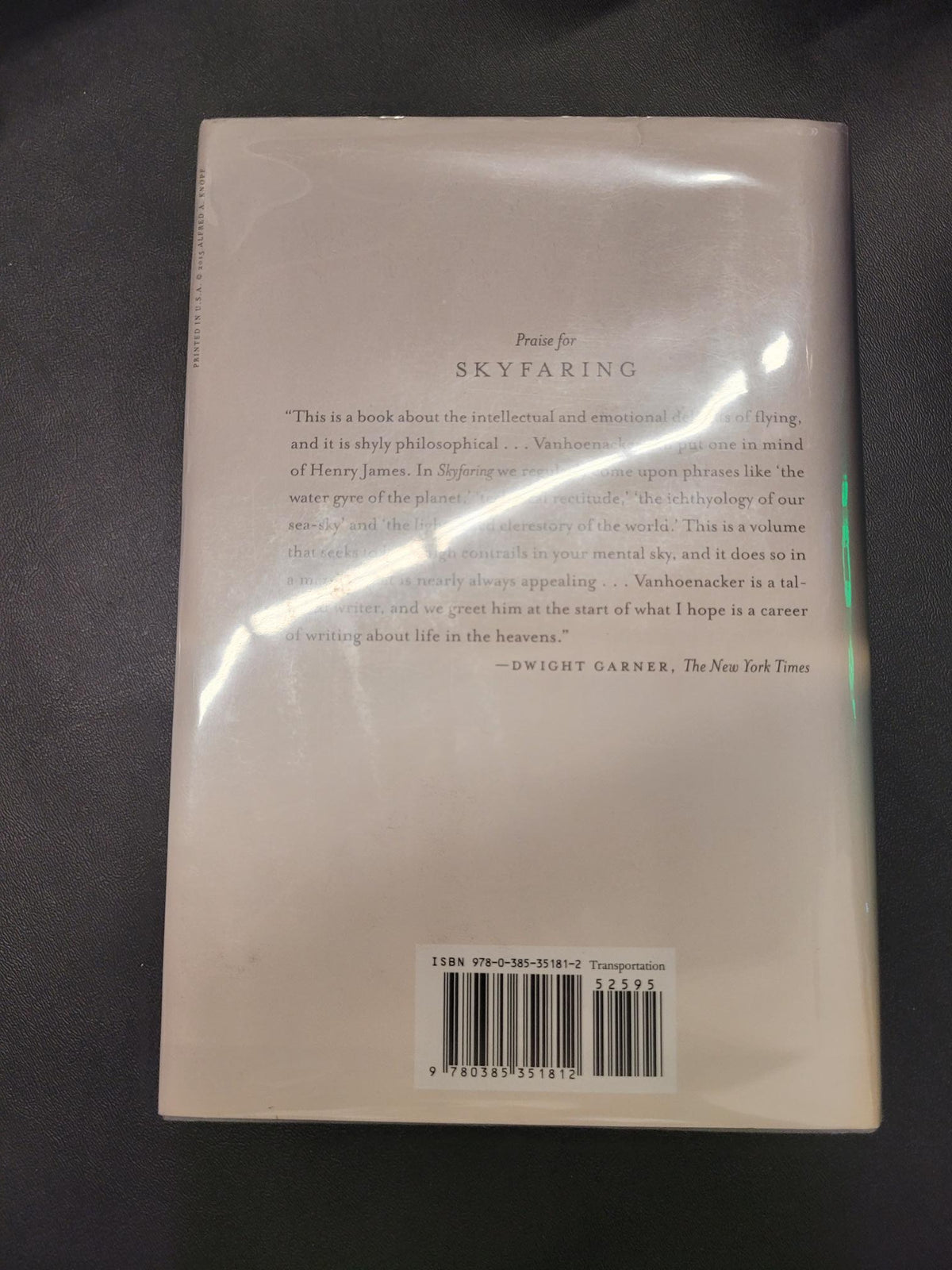 Skyfaring: A Journey With A Pilot SIGNED * Mark Vanhoenacker