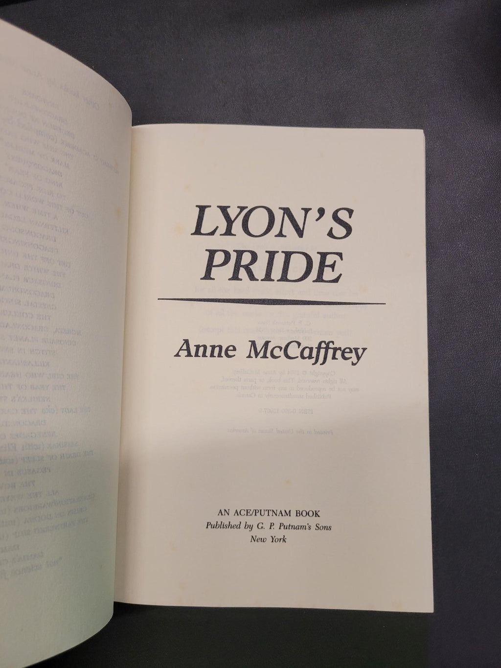 Lyon's Pride * Anne McCaffrey * Tower and the Hive #4