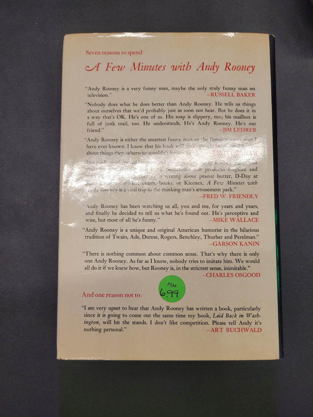A Few Minutes with Andy Rooney * Andrew A. Rooney
