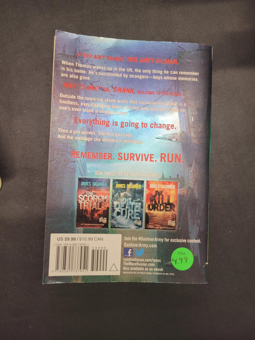 The Maze Runner * James Dashner * Maze Runner #1