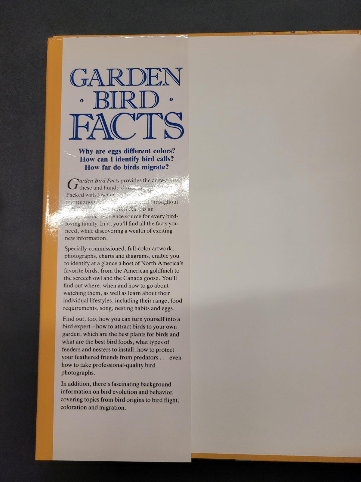 Garden Bird Facts * Marcus Schneck