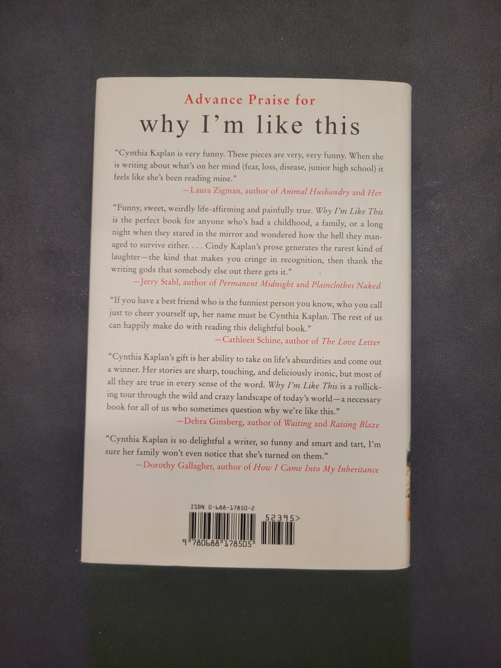 Why I'm Like This * Cynthia Kaplan