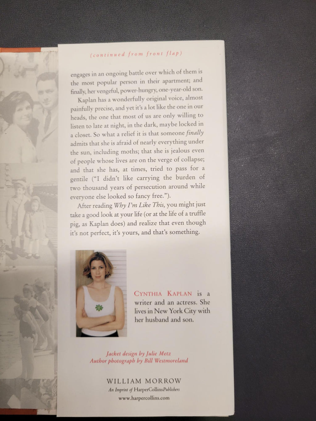 Why I'm Like This * Cynthia Kaplan
