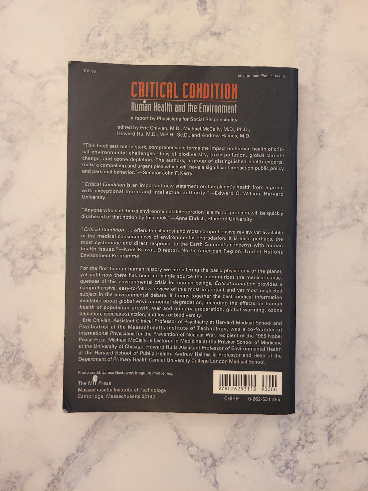 Critical Condition * Eric Chivian, Michael McCally, Howard Hu, Andrew Haines (editors)