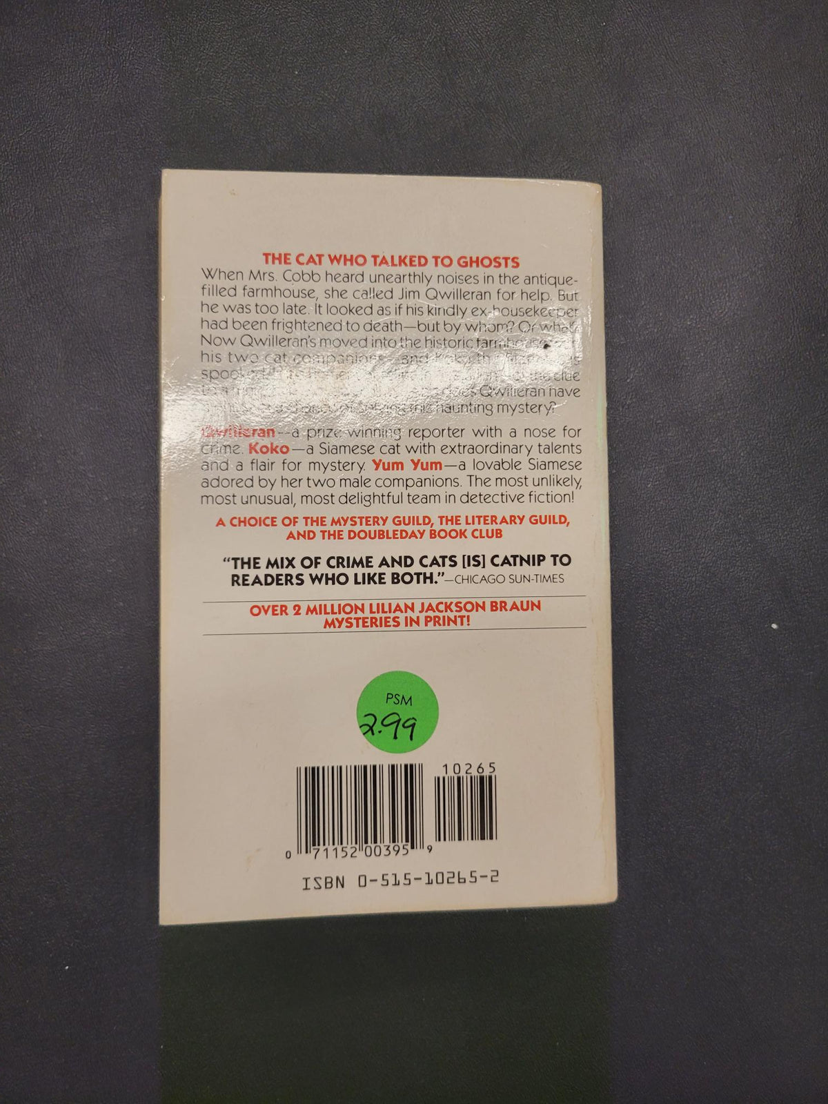 The Cat Who Talked to Ghosts * Lilian Jackson Braun * The Cat Who... #10 x