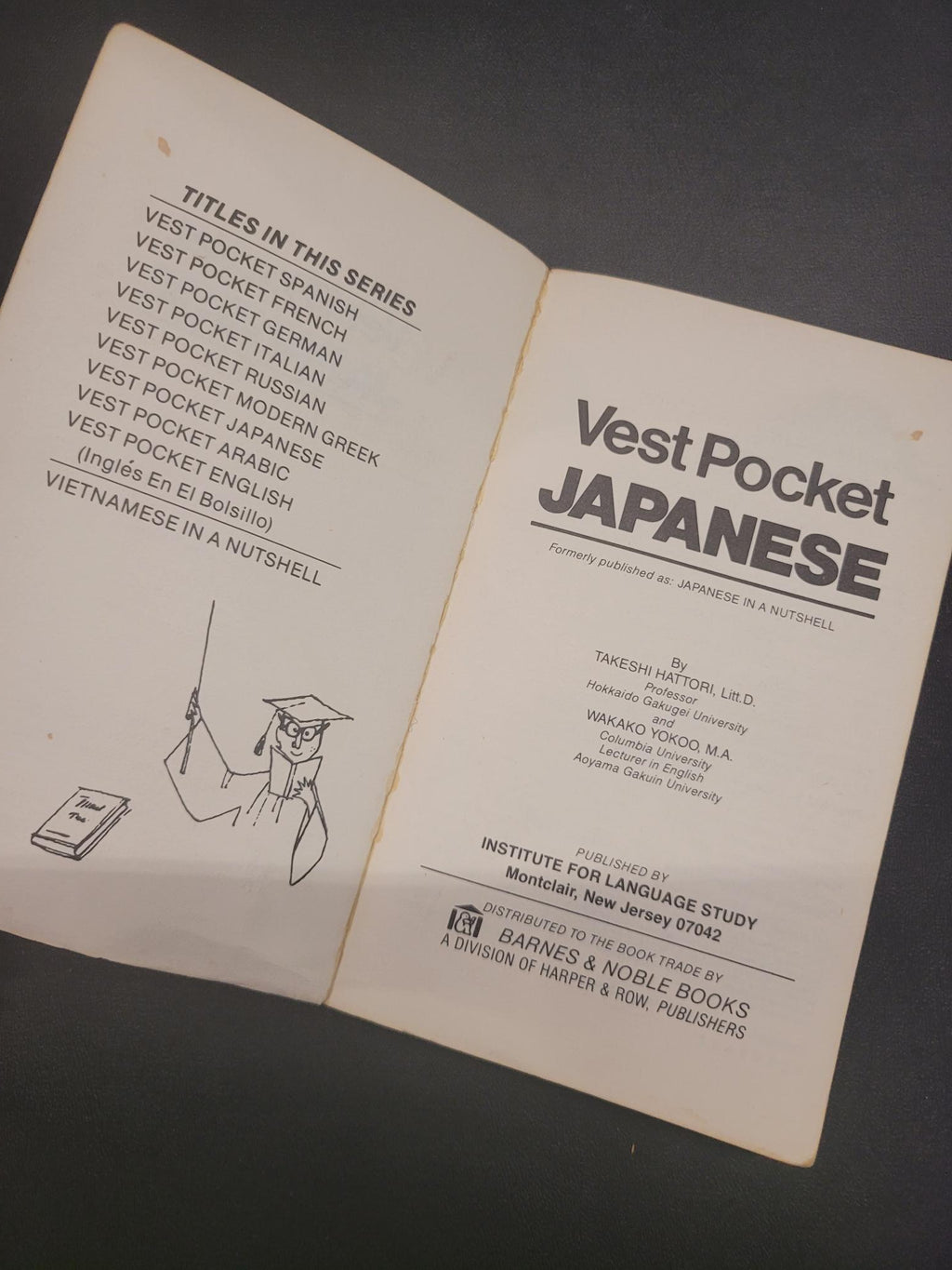Vest Pocket Japanese * Institute for Language Study