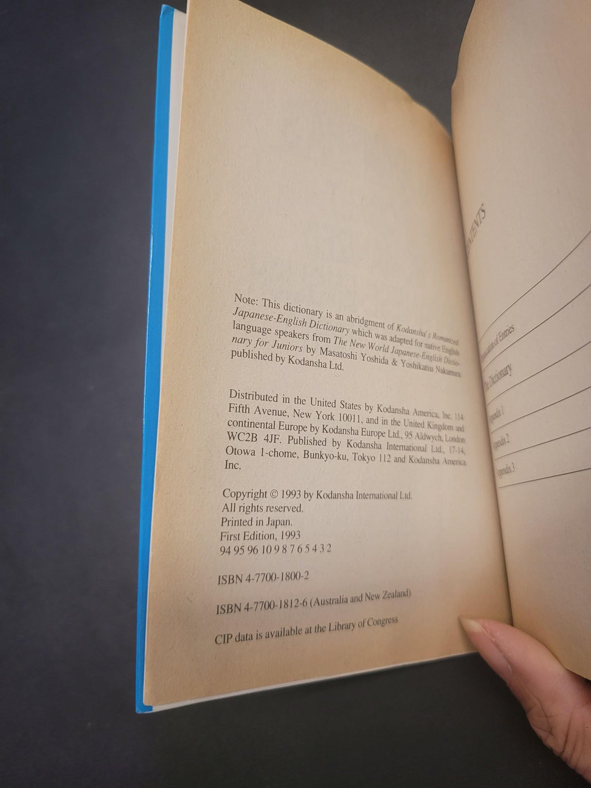 Kodansha's Pocket Romanized Japanese-English Dictionary * Timothy J. Vance