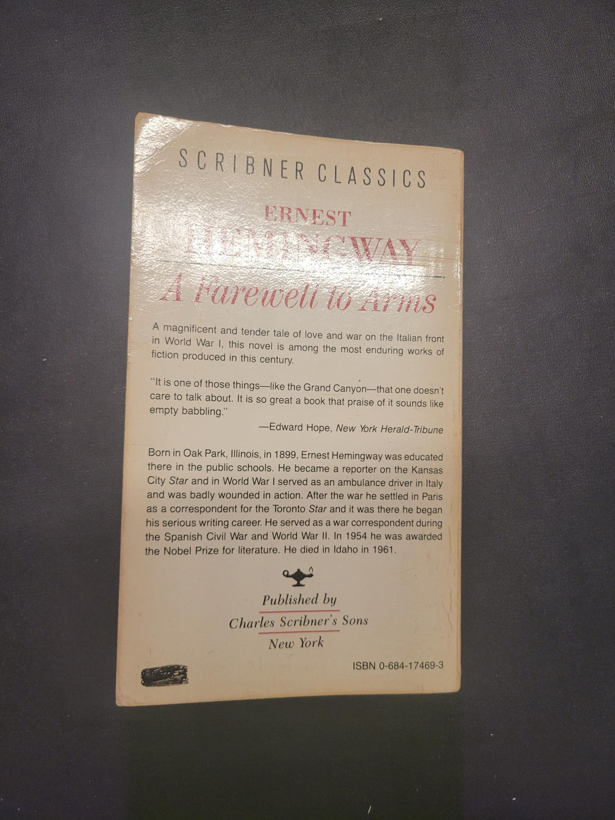 A Farewell to Arms * Ernest Hemingway