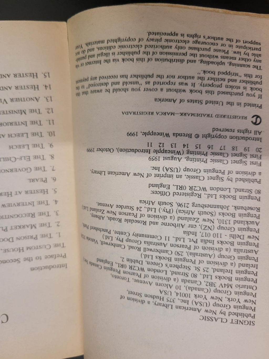 The Scarlet Letter * Nathaniel Hawthorne, Brenda Wineapple (Introduction)