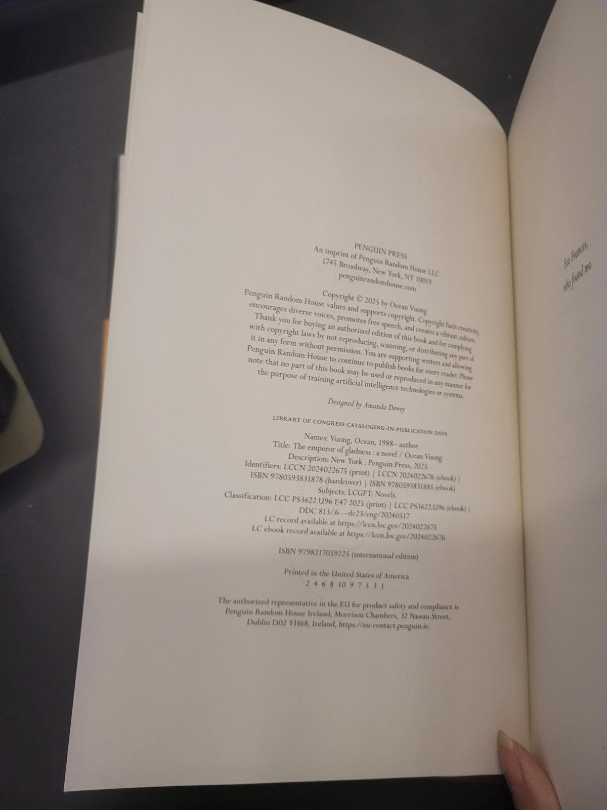 The Emperor of Gladness * Ocean Vuong * SIGNED
