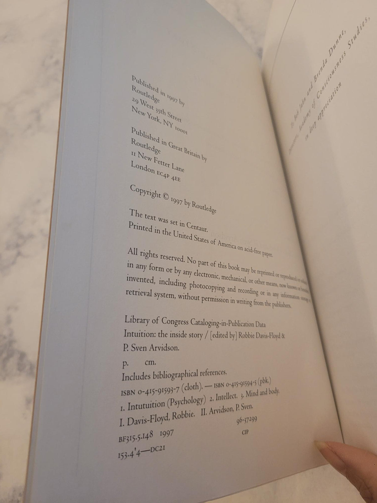 Intuition * Robbie Davis-Floyd (Editor), P. Sven Arvidson (Editor)
