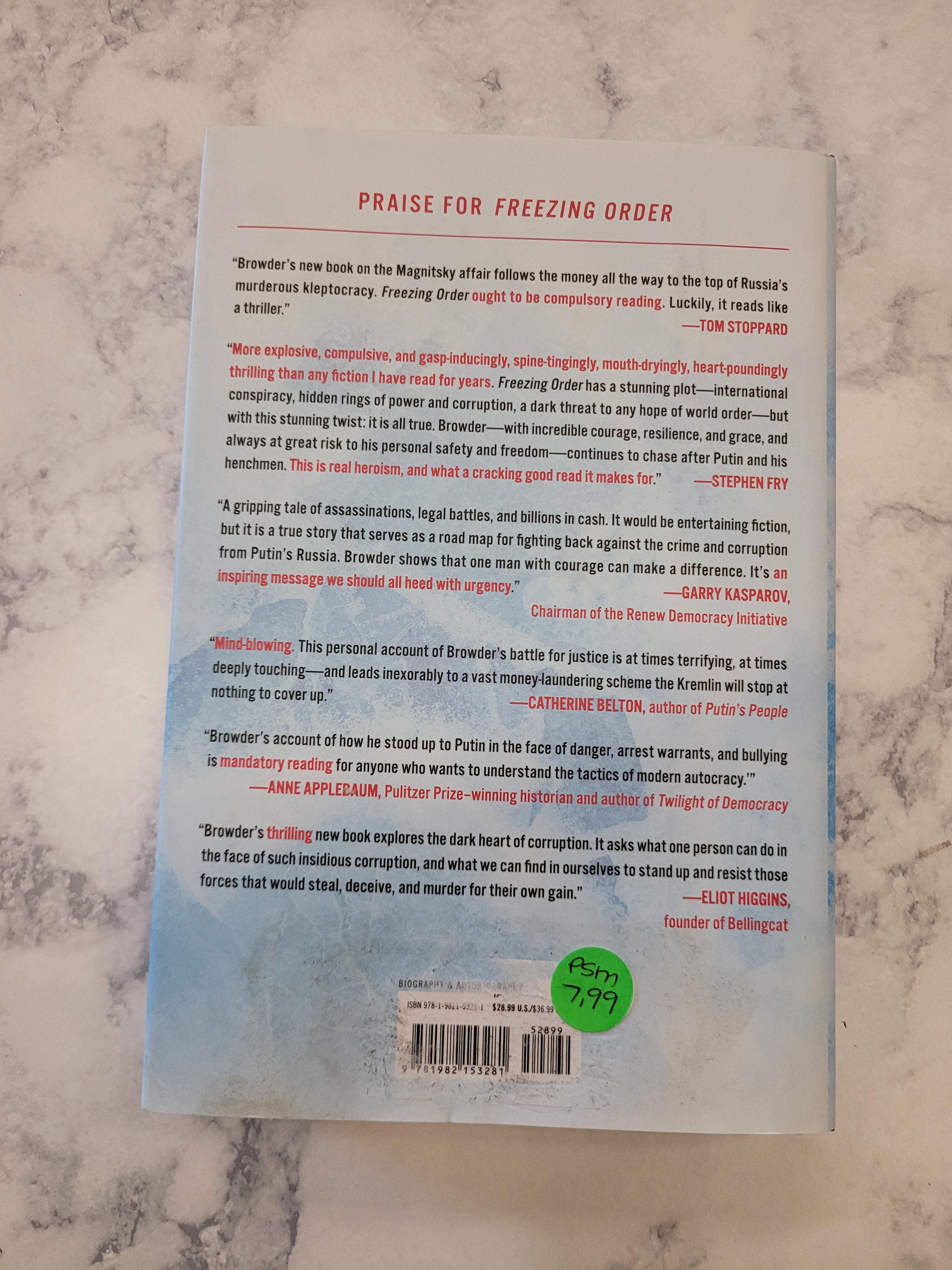 Freezing Order * Bill Browder