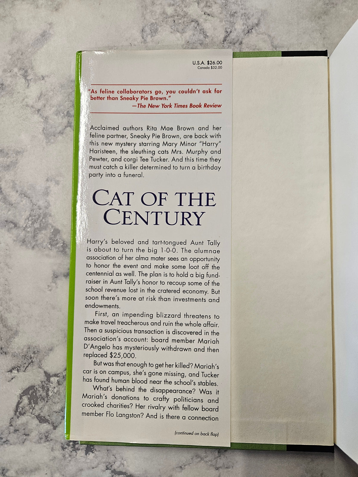 Cat of the Century * Rita Mae Brown * Mrs. Murphy #18