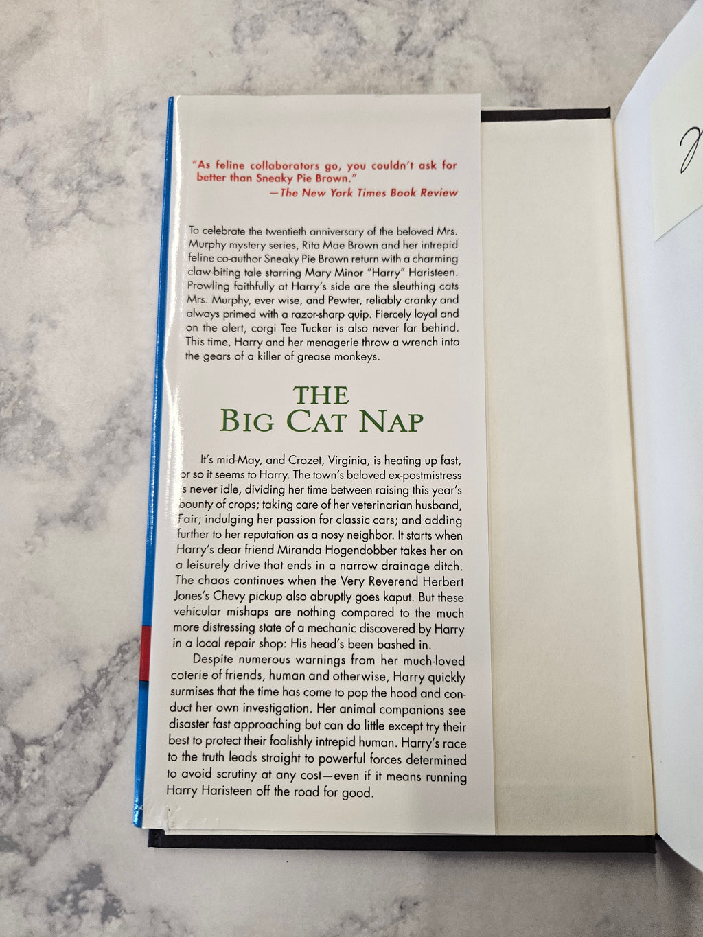 The Big Cat Nap * Rita Mae Brown * Mrs. Murphy #20