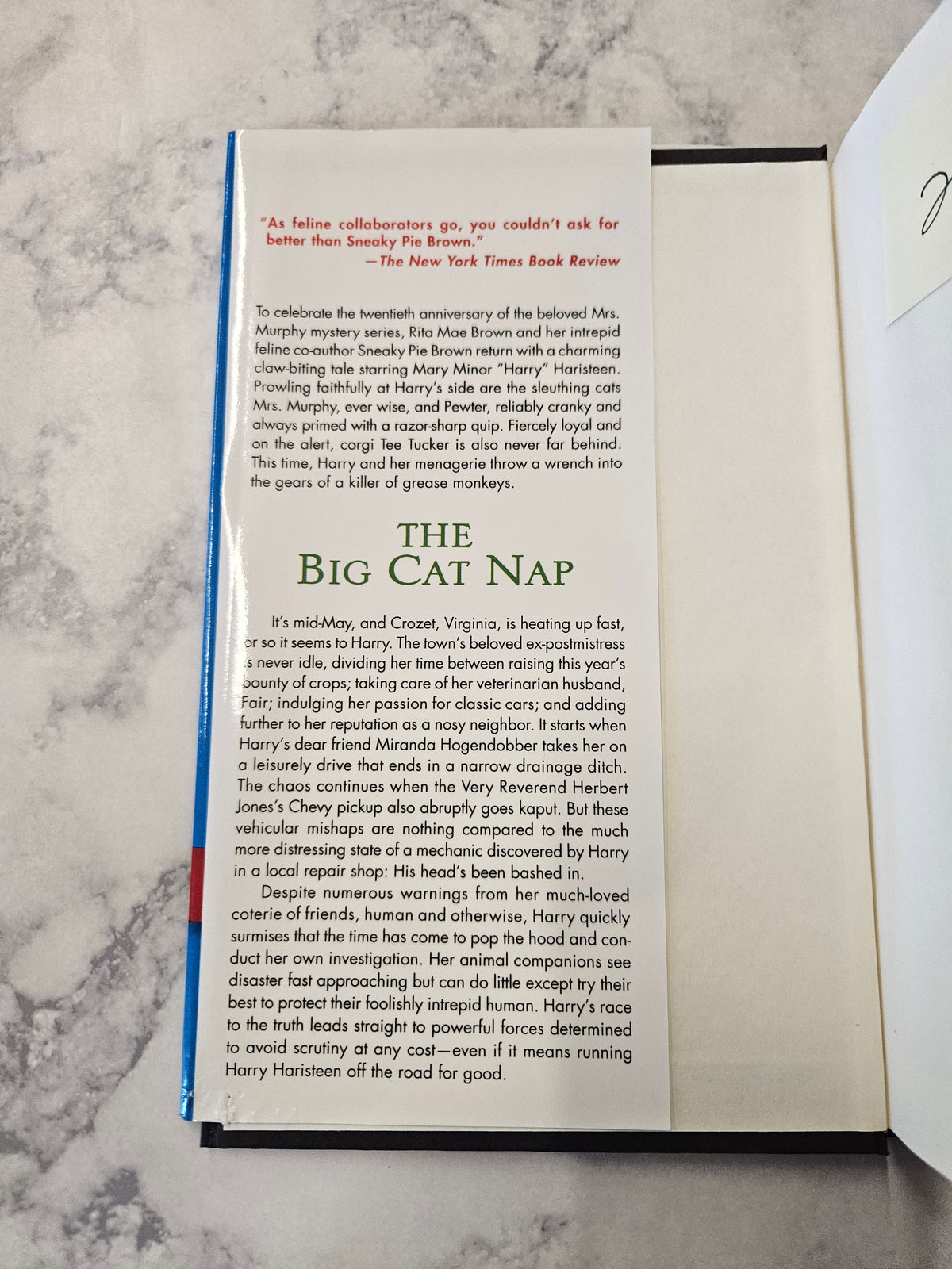 The Big Cat Nap * Rita Mae Brown * Mrs. Murphy #20