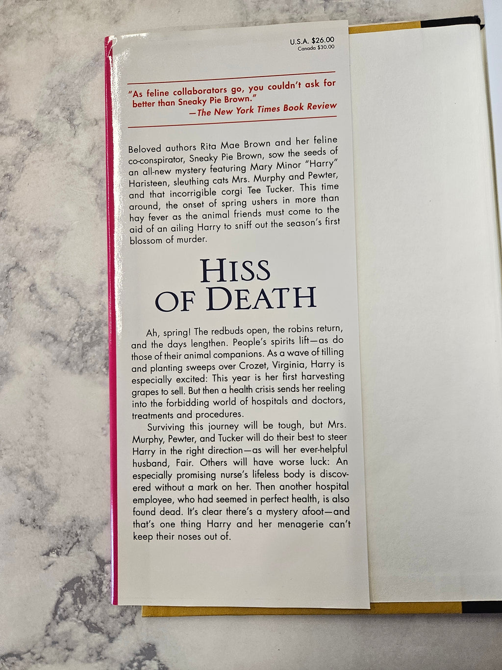 Hiss of Death * Rita Mae Brown * Mrs. Murphy #19