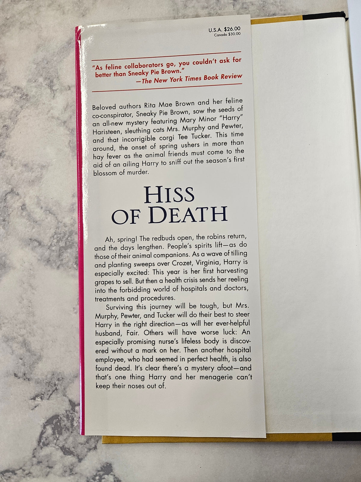 Hiss of Death * Rita Mae Brown * Mrs. Murphy #19