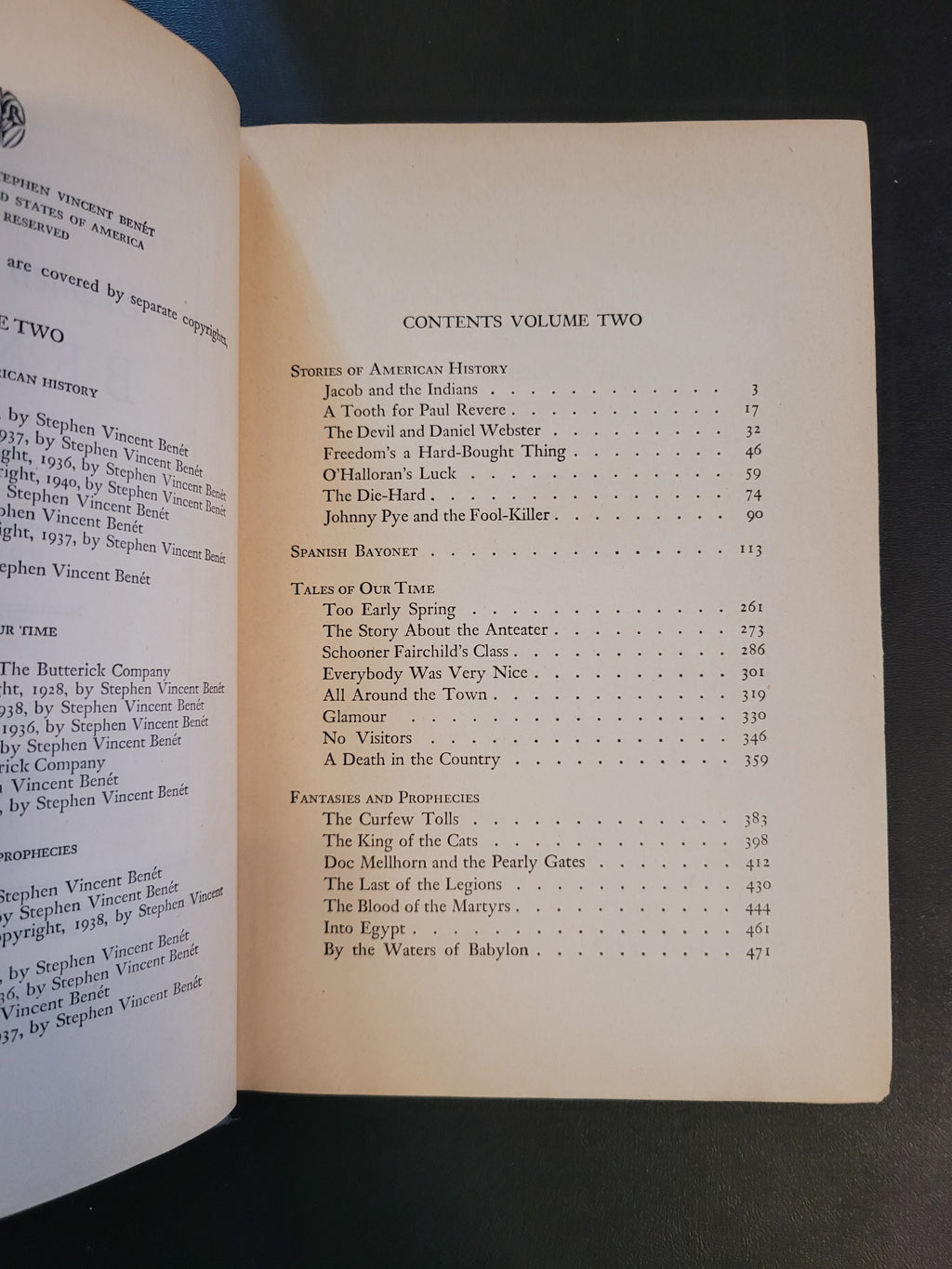 Selected Works of Stephen Vincent Benet, Volume Two: Prose