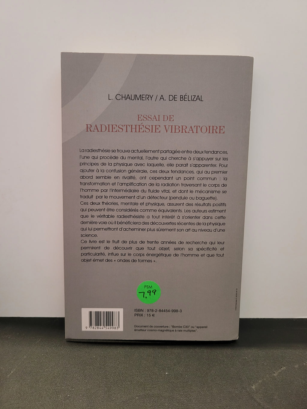 Essai de Radiesthesie Vibratoire * Léon Chaumery, André de Bélizal