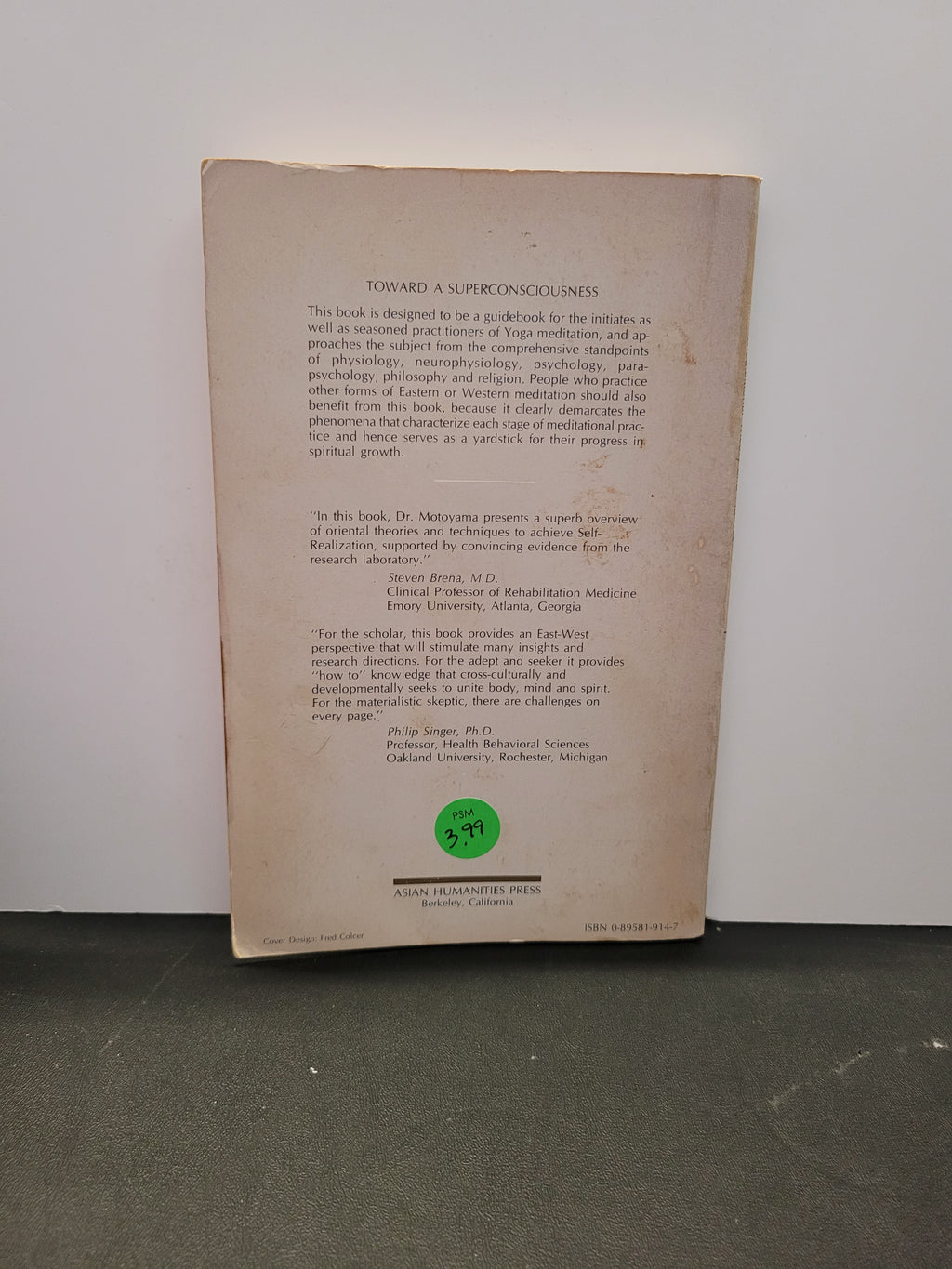 Toward A Superconsciousness * Hiroshi Motoyama, Shigenori Nagatomo (trans), Clifford Ames (trans)