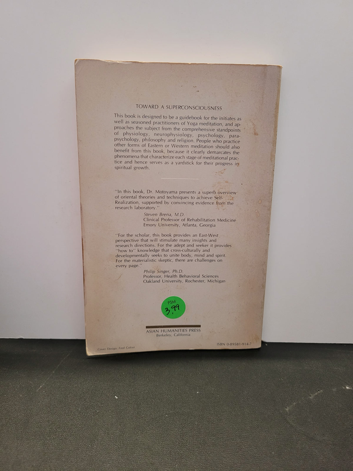 Toward A Superconsciousness * Hiroshi Motoyama, Shigenori Nagatomo (trans), Clifford Ames (trans)