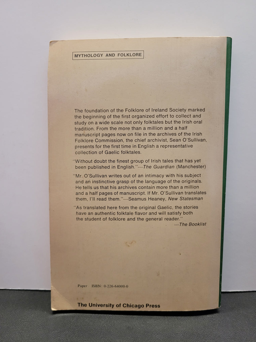 Folktales of Ireland * Sean O'Sullivan (editor)