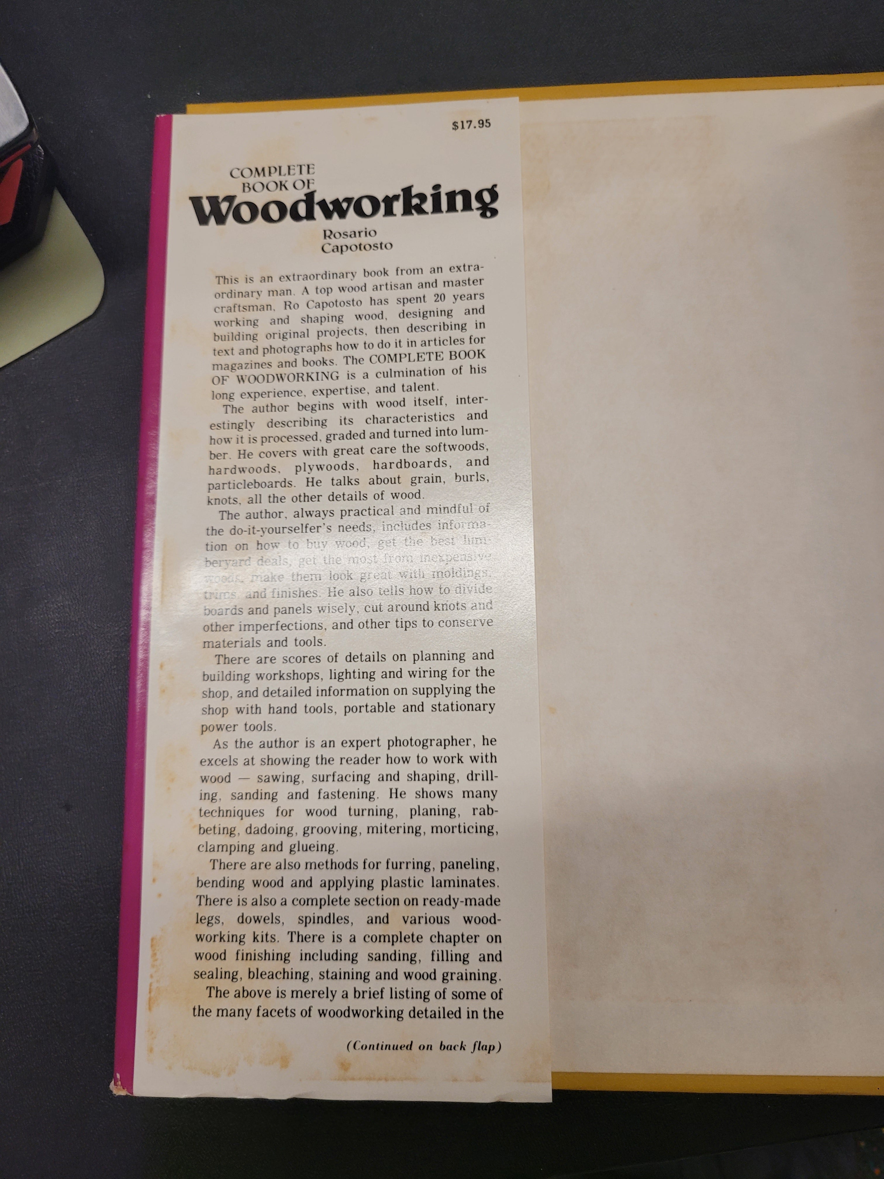 Complete Book of Woodworking * Rosario Capotosto